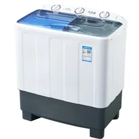 Chigo washing machine, semi-automatic household double bucket parallel bars large capacity full wave wheel mini small drying 1