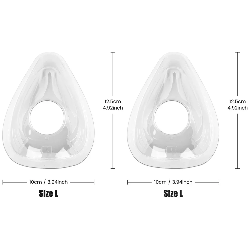 CPAP Full Face Mask Replacement - 1/2 Pack, Nose and Mouth Coverage, Sleep Apnea Relief