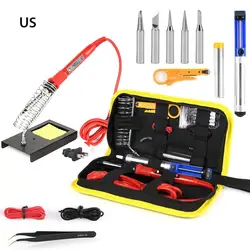 Kit de fer à souder 80W, 220V 110V, élément chauffant en céramique, LCD, température réglable, fer à souder avec pointes de soudage 