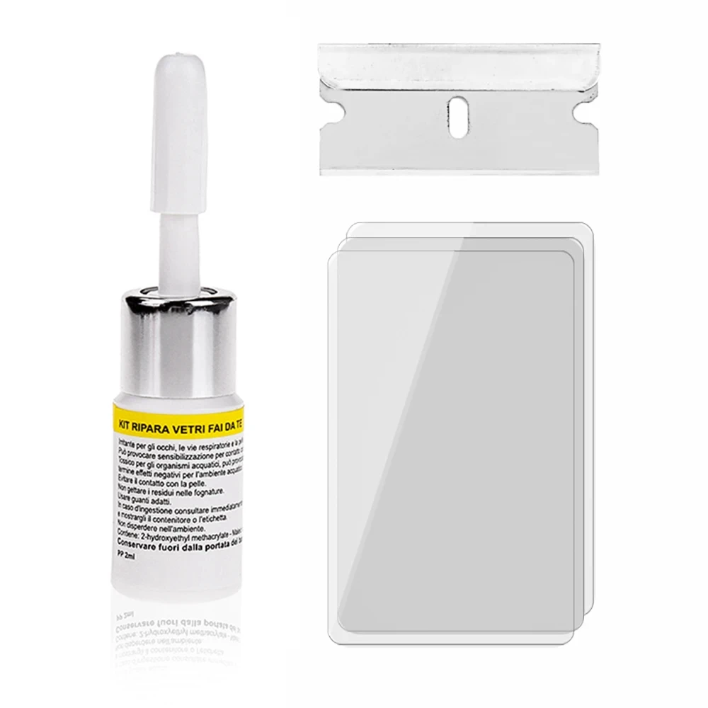 Windshield Repair Kit Car Windshield Cracked Repair Tool DIY Car Window Phone Screen Repair Kit Glass Curing Glue Auto Glass Scratch Crack Restore
