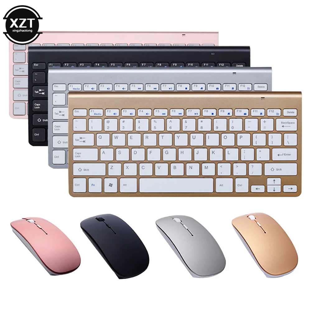 Mini Conjunto de Combo de Teclado e Mouse sem Fio Portátil 2.4g Compatível com Notebook Laptop Mac Desktop pc Computador Smart tv Ps4