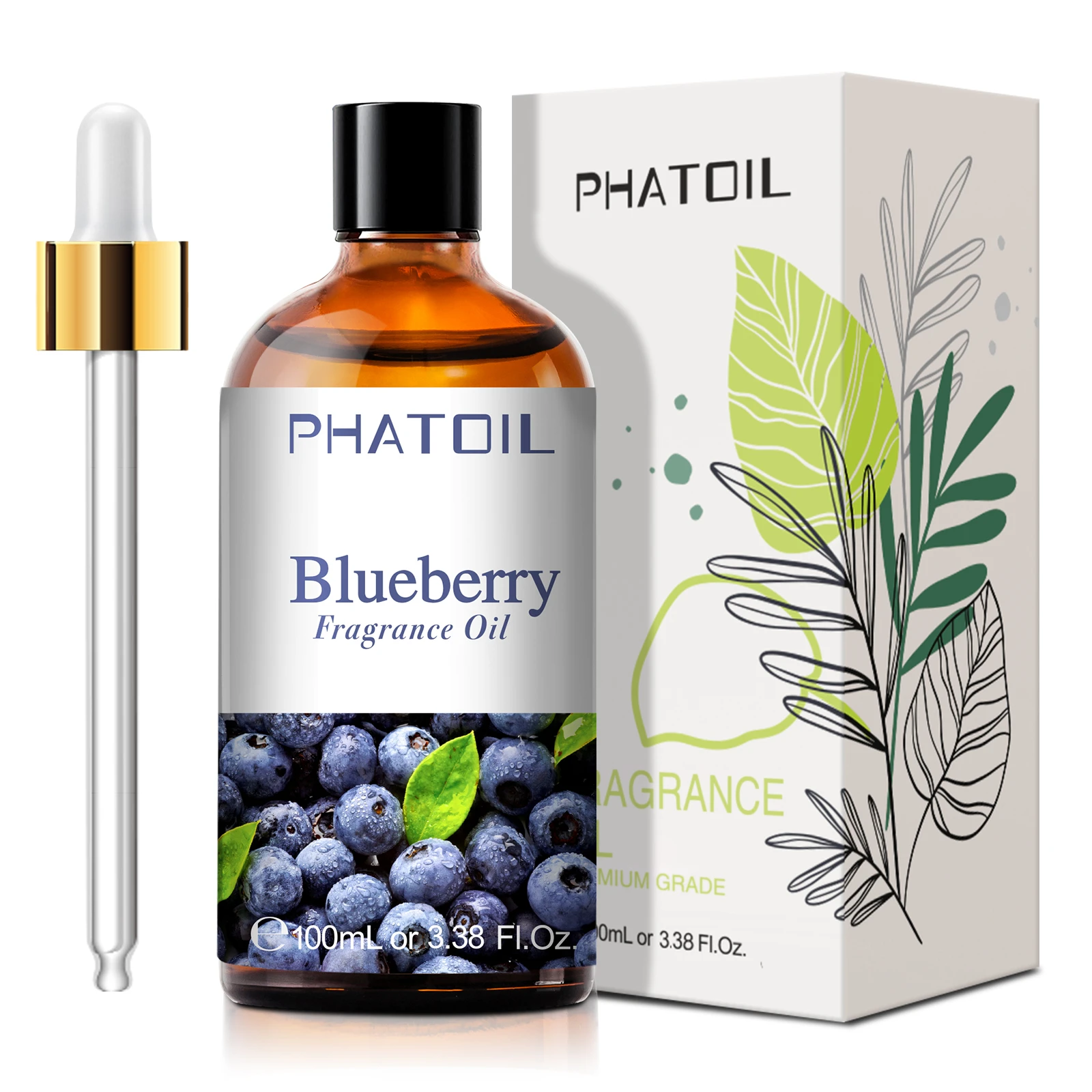 Phatoil 100ml Blueberry Fragrance Oils Coconut Vanilla Green Apple