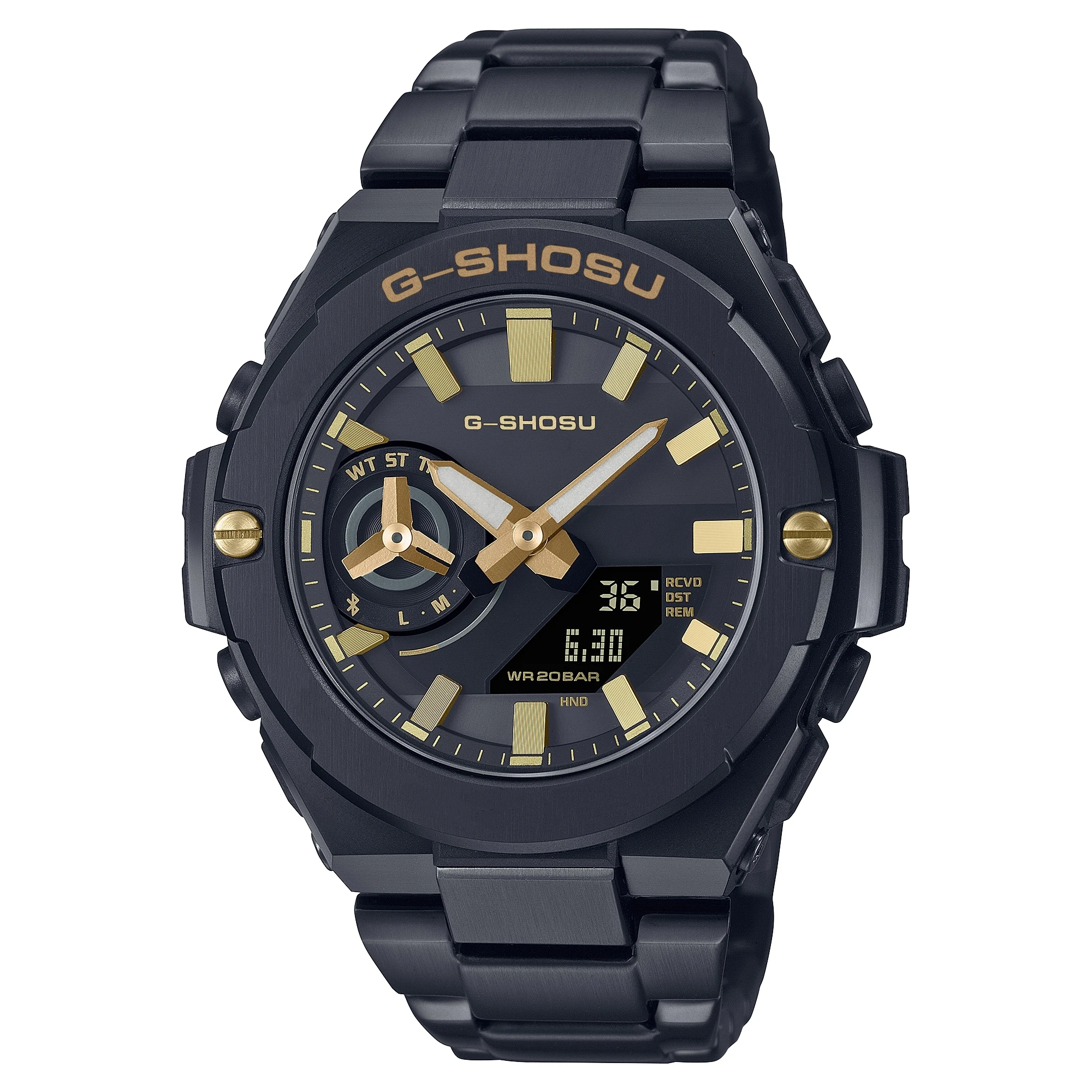 Men's Electronic GST Watch Full Function LED Alloy Large Dial World Time Full Function 500 Oak Series 6