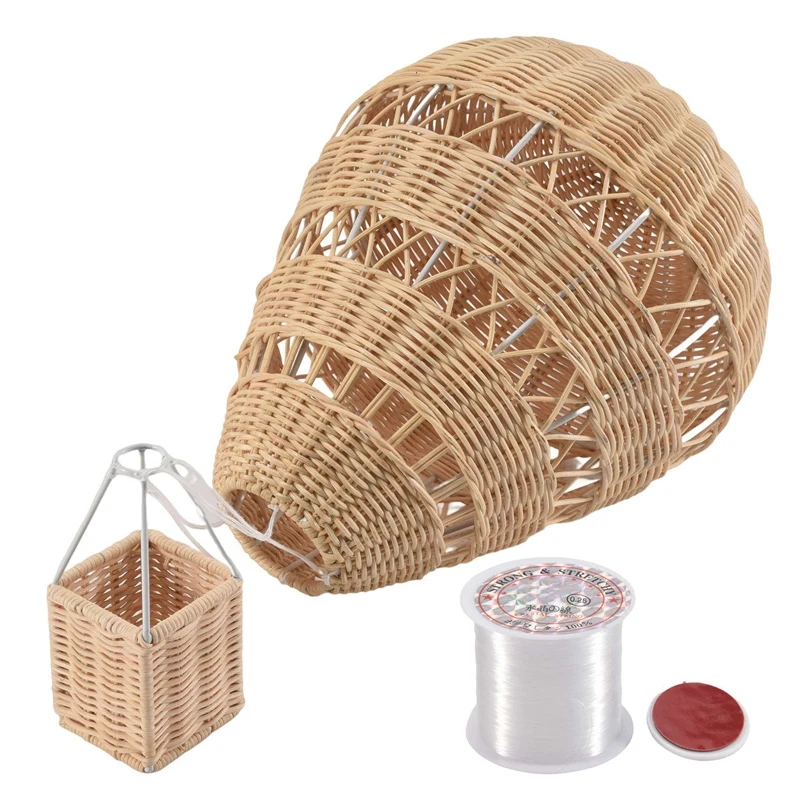 

Hand-Woven Rattan Hot Air Balloon Children's Room Wall Decoration Bohemian Nursery Decoration Photo Props