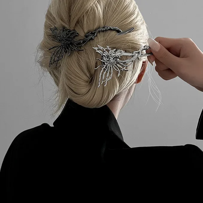 

Elegant Butterfly Hairpin Women's Alloy Word Clip Banana Twist Clip Back of The Head Plate Hair Clip Female Headwear Hairpin