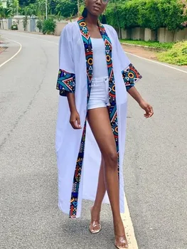 Onyekachi Long Chiffon and Print Dress