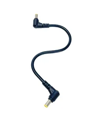 Right - Angle DC Power 5.5x2.5mm Male - to - Male Plug Cable for 12V Monitoring Equipment