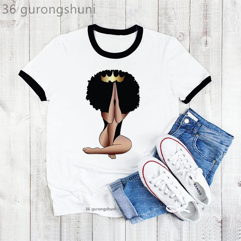 

Black Girls Are Dope Diva Graphic Print Tshirt Woman Afro Queen Melanin Art T Shirt Female Summer Fashion girls Tops wholesale
