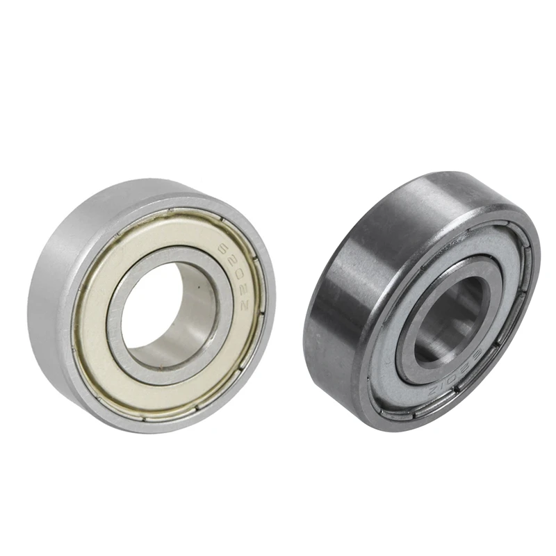 15x35x11mm Shielded Miniature Deep Groove Ball Radial 6202z Ball Bearing Silver + White & 6201z