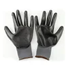 1Pairs Industrial Protective Work Safety Gloves Black Pu Nylon Cotton Glove with Brand All Sizes 3