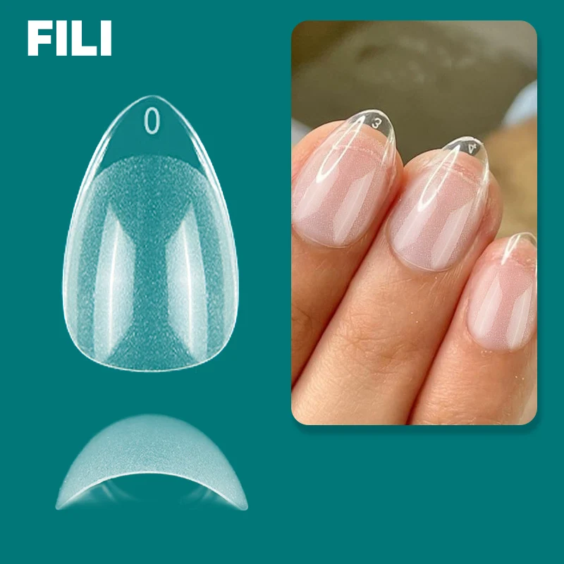 FILI120PcsFullCoverXSShortFakeNailTipsAlmondPressOnNailArtificialSoftGel.jpg