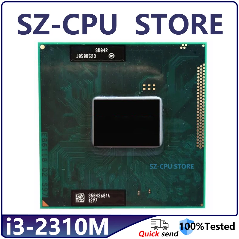 Процессор Core I3 2310M, системный блок управления 2,10 ГГц SR04R для ноутбука PPGA988, поддерживает чипсет PM65 HM65