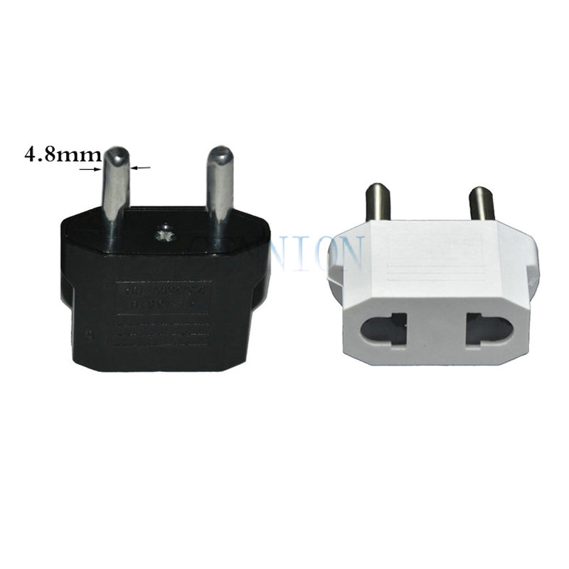 Mini CN AU US to KR EU UA 4.8mm AC Power Plug Adaptor Travel Adapter Converter for Korea Ukraine Europe