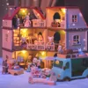 Forest Family 1/12 Scale Bus Furniture Miniatures For Dollhouse Accessories Chairs Kitchen Toy Play House Christmas Girl Gift 1