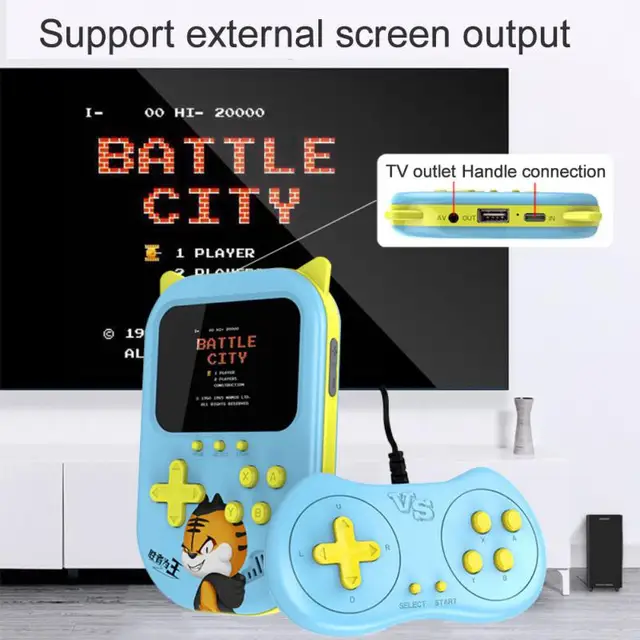 3.5 Inch Screen Game Console 500 In 1 Games Handheld Game Player Portable Retro Nostalgic Cat Ear Video Gaming Console  Kid Gift 2