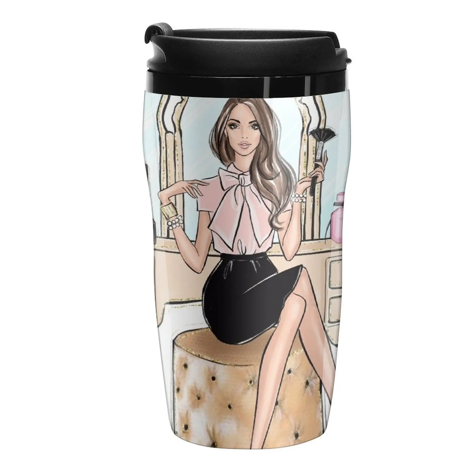 

Vanity table girly artworkTravel Coffee Mug Coffee Mug Cup Coffee Set