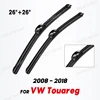  Wiper LHD Front Wiper Blades For VW Touareg 2008 - 2018 Windshield Windscreen Clean Window Car Rain Brushes 26"+26" 1
