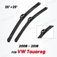  Wiper LHD Front Wiper Blades For VW Touareg 2008 - 2018 Windshield Windscreen Clean Window Car Rain Brushes 26"+26" 1