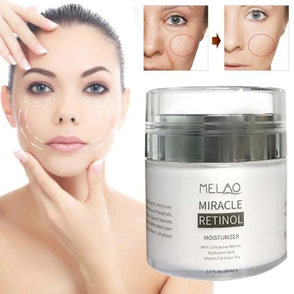 Melao 50g Day Night 2.5 Retinol Cream Hyaluronic Acid Reduces Wrinkles