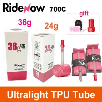 1/2/4pcs Ridenow Camera d'aria per bicicletta 700x18 25 28 32 35 38C Bici da strada Tubo in TPU ultraleggero 45 65 85mm Valvola francese 700C 28 pollici