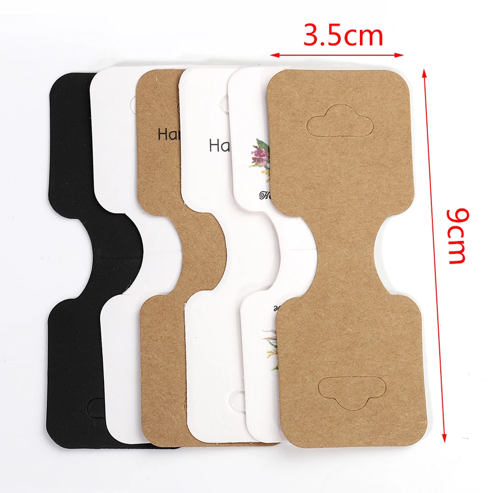 50pcs/lot Kraft Paper Packing Cards for diy Jewelry Display Cards Headband  Necklace Bracelets Storage Retail