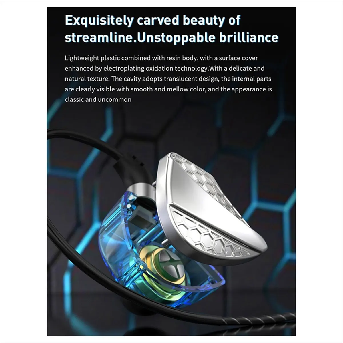 A72Z QKZ Hi6T 이어버드 HiFi 헤드셋 다이나믹 드라이버 IEM 스테레오 서라운드 음악 이어폰 마이크가 있는 고해상도 이어폰 인이어 스포츠 게임 이어버드
