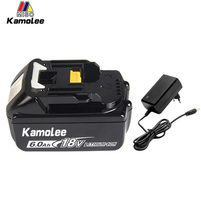 Kamolee 6000mAh 18V  Li-ion Battery BL1860 Hand Drill Battery Power Tools Support Makita/Kamolee Tools