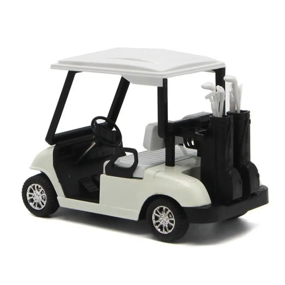 1:20 Scale Golf Cart Model Pull-Back Diecast Alloy Miniature Golf Cart Home Decor Simulation Golf Cart Vehicles Kids