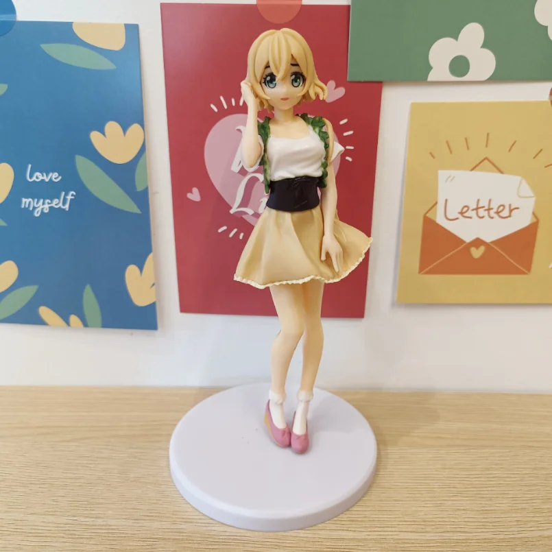 Figura bonito do Anime Kawaii, modelo em pé, brinquedo do PVC, pose Kawaii  Pochita, Sarashina, Ruka Ichinose, namorada de aluguer, 18cm - AliExpress