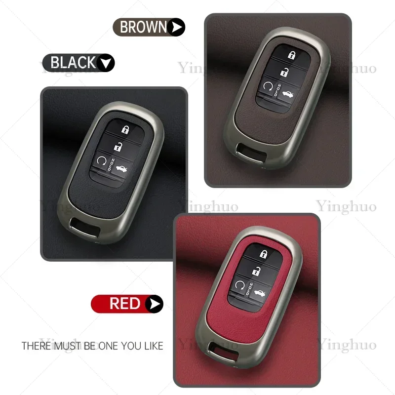뚜껑이 있는 자동차 키 케이스, 혼다 시빅, 핏, 어코드, CRV, HRV, 재즈, 오디세이, 아큐라 TL, TSX, ZDX, RSX, CRZ 키체인 액세서리에 적합