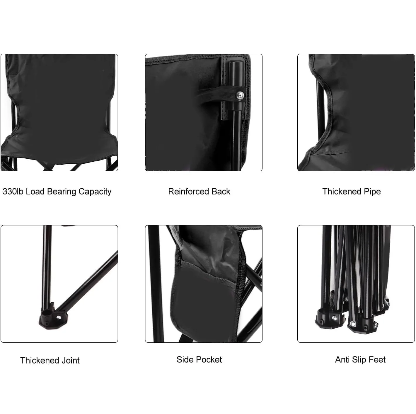مجموعة قابلة للطي للتخييم في الهواء الطلق، 2 قطعة...
