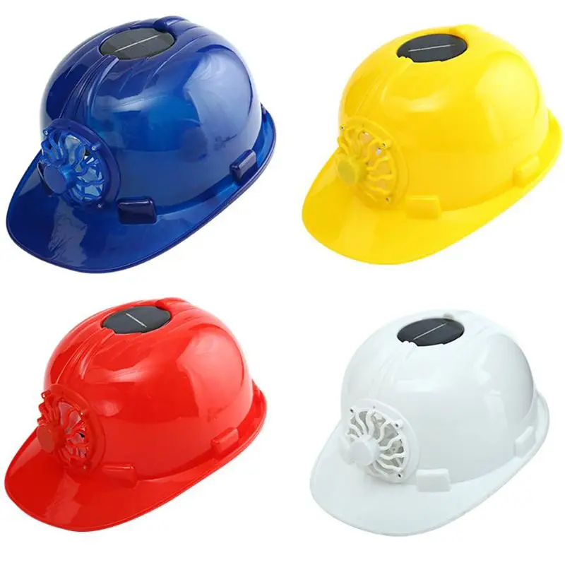 Safety Hard Hat With Solar Fan Sun Protection Hat Adjustable Waterproof Cap Style Vented Helmet For Work Home Construction