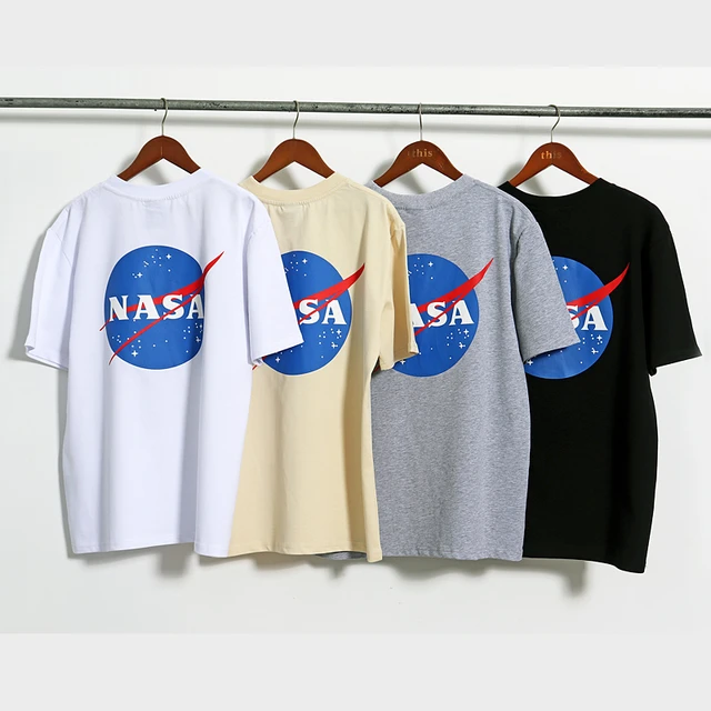 Camiseta Unisex de con cuello redondo, camiseta informal de manga corta con estampado de astronauta de la FDA, novedad de verano AliExpress