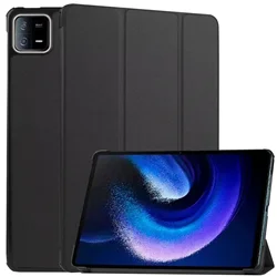 Premium Leather Smart Flip Cover for 11-Inch Tablets - Wake Function for Enhanced Protection (Black)