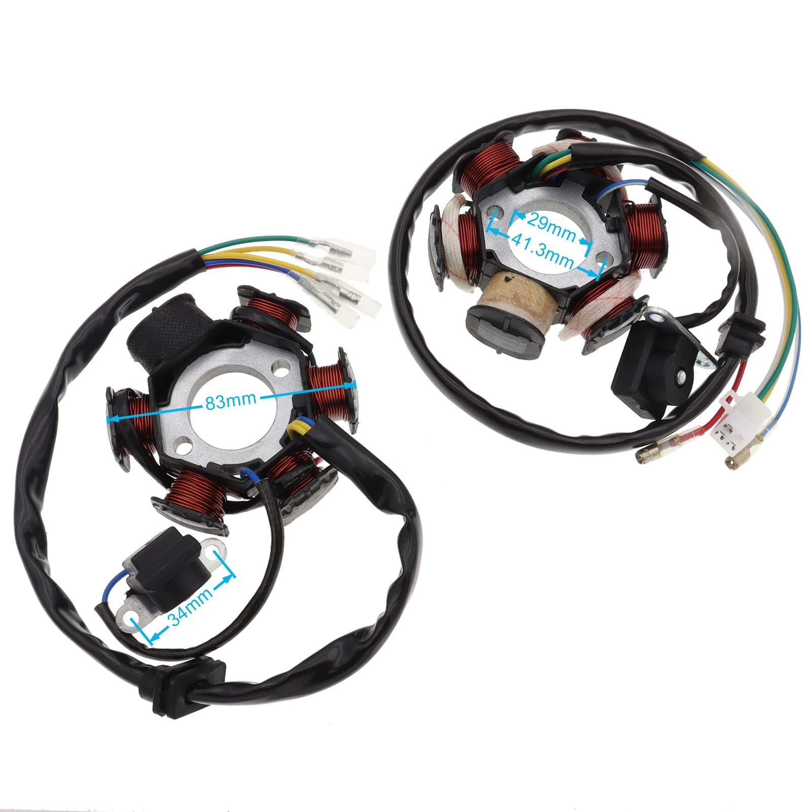 Motorcycle Ignition Coil 1pcs 6 Coil Pole Magneto Flywheel Stator for 50cc 70cc 90cc 110cc 125cc PIT Quad Dirt Bike ATV Buggy