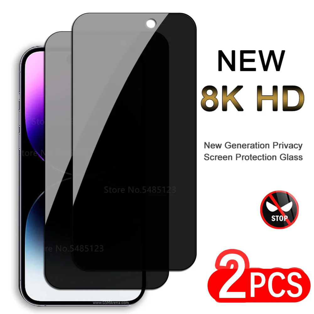 2 Pezzi Di Vetro Anti-Spia Per Iphone 14 Pro Max 14Pro Full Cover Privacy Screen Protector On Per Iphone 14 Promax A Iphone Ipone 14 Plus