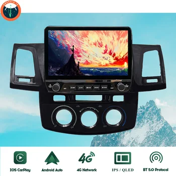 8Core 8G+128G Carplay Auto Car Radio Audio Stereo For Toyota Fortuner Hilux Revo Vigo 2005-2014 GPS Navi DVD 4G Lte Head Unit HU 1