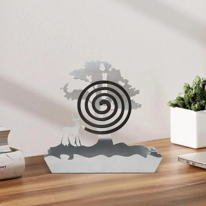 Fly Coil Holder Incense Holders Coil Holder Incense Coils Burner Ornament Fly Repeller Ash Tray Stainless Steel