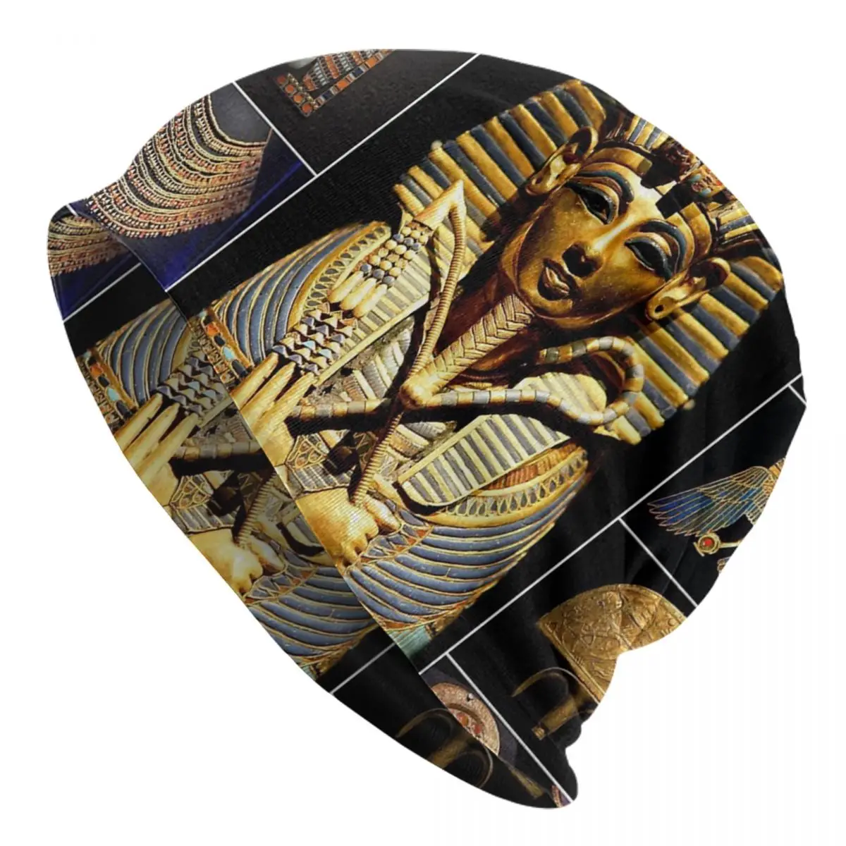 

King Tutankhamun артефакты шляпа Головной Убор Хип-хоп лыжные шапочки облегающие шапки головной убор унисекс Вязаные шапки Теплые многофункциональные шапки