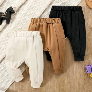 2025 New Fashion 3Pcs Baby Boys Winter Solid For 1-3Y Infants Causal Daily Trousers 1