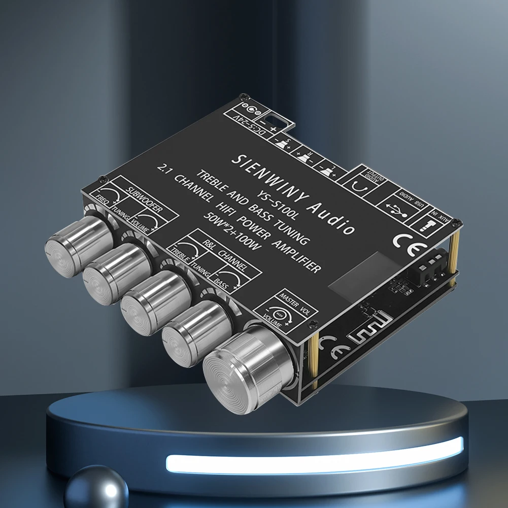 YS-S100L 50W*2+100W 2.1 Subwoofer Amplifier Board 3 Channel CS8673E Bluetooth 5.1 DIY Home Audio Stereo Subwoofer Amplifier Boar