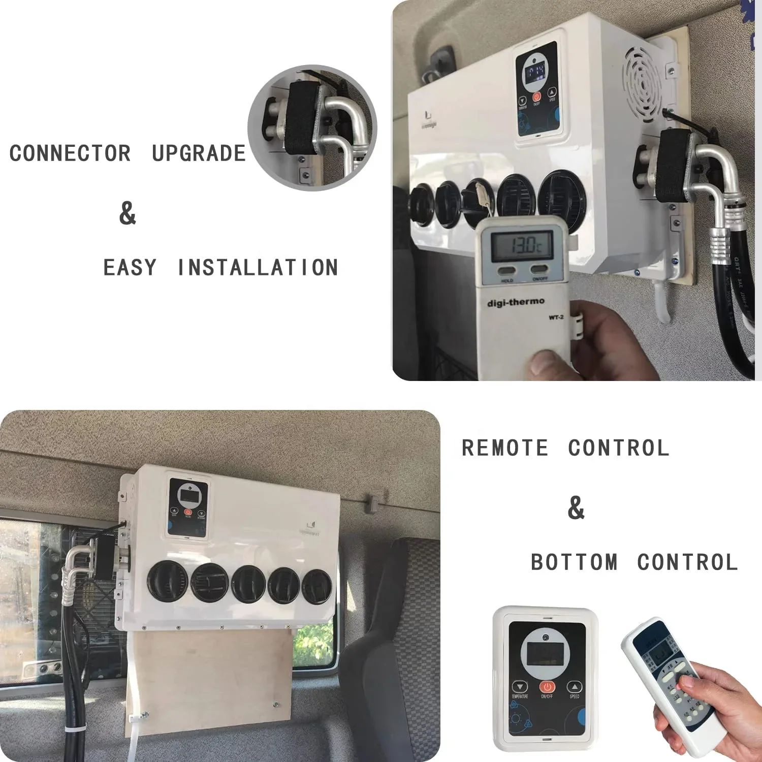 Treeligo universal ac 12 volt  24v condizionatore air conditioning 12v air conditioner for camper semi truck cabin 5