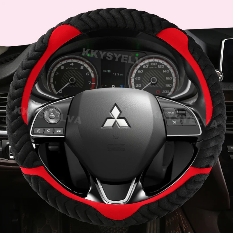 Winter Plush Car Steering Wheel Cover For Mitsubishi Outlander Mirage
