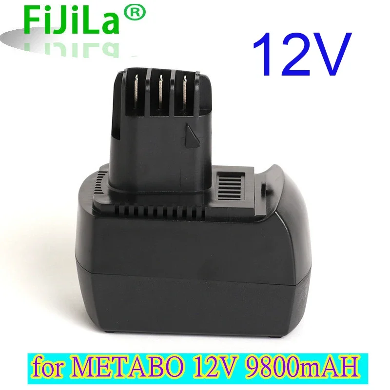 Nuova Batteria Sostitutiva Per Elettroutensili 12V 9800Mah Ni-Mh Per Metabo 6.02151.50 Bz12Sp Bs 12 Sp, Bsz 12, Bz 12 Sp, Ssp 12, Ula96