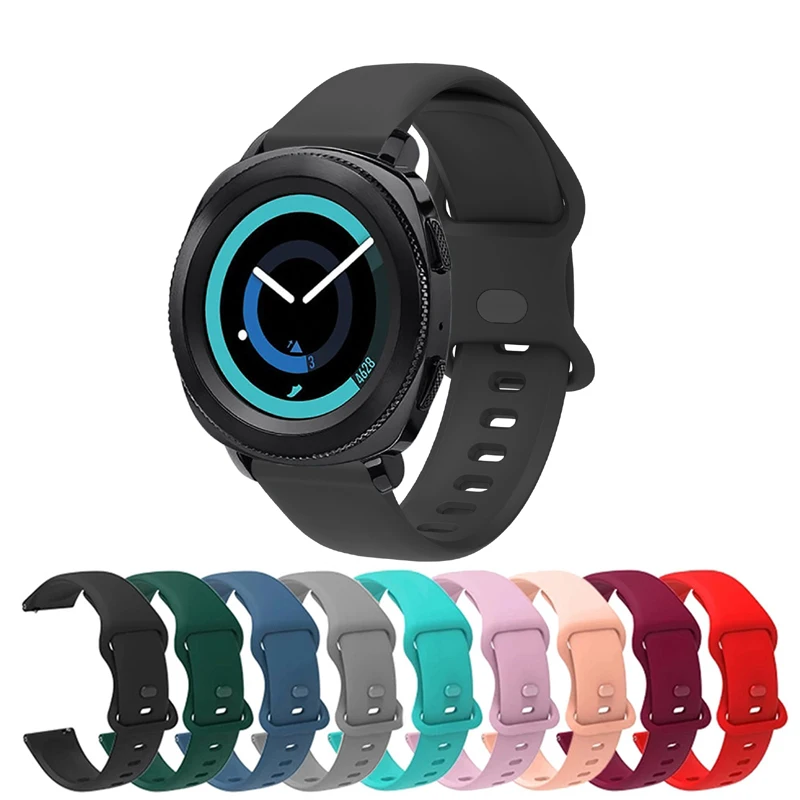 

Ремешок силиконовый для Samsung Gear Sport/Gear S2, сменный Браслет для наручных часов Huawei Watch GT 2 42 мм, 20 мм
