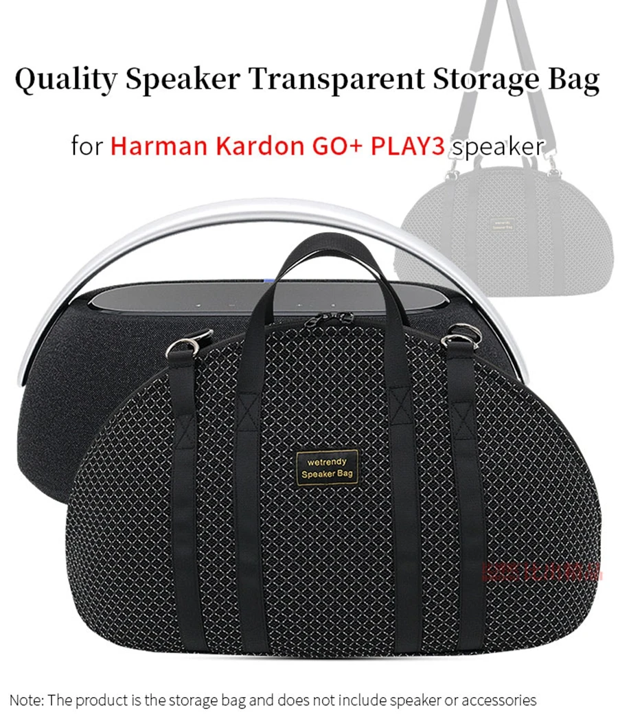 Portable Speaker Bag for Harman Kardon GO+PLAY 3 Speaker Sound Permeable Bags GO+ PLAY3 Travel Carrying Transparent Case