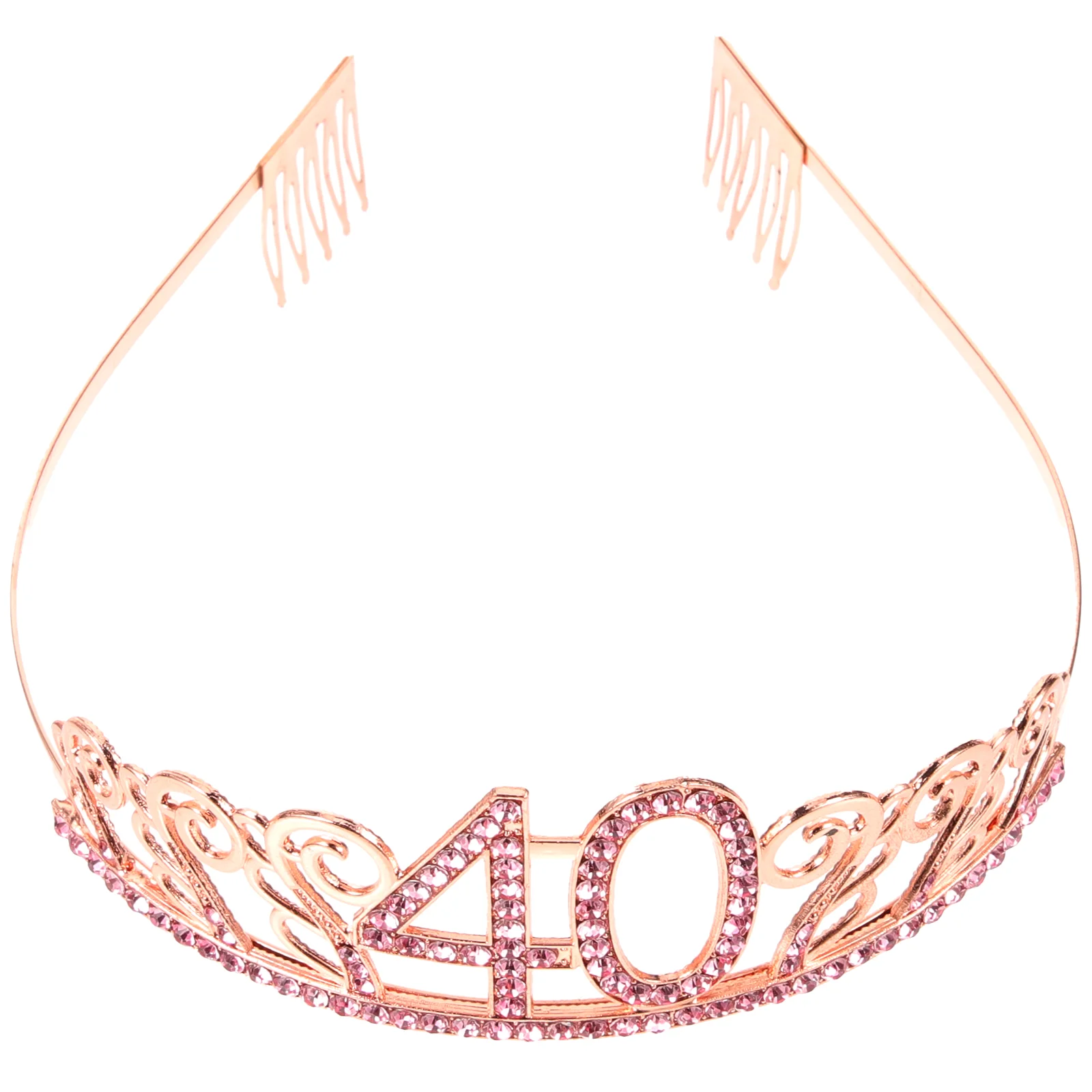 

Birthday Tiara Rhinestone with Combs for Wedding Birthday Party