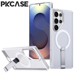 PKCASE Heat Dissipation Bracket Phone Case With Enhanced Protection for Galaxy S25 Edge (Transparent)