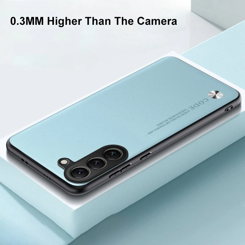 Premium Matte Silicone PU Leather Phone Case - Luxury Protective Back Cover