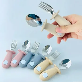 Kids Stainless Spoon & Fork Set 1
